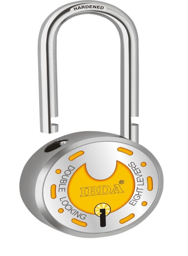 IBDA Long Shackle 65mm keyed Lock | Lock and Key | Double Locking | 7 Lever Technology | Rivetless Steel Body | for Home,gate,Grill,Door,kadi,Channel,Chain,Shop,Warehouse,Meter Box (Pack of 1) - Image 1